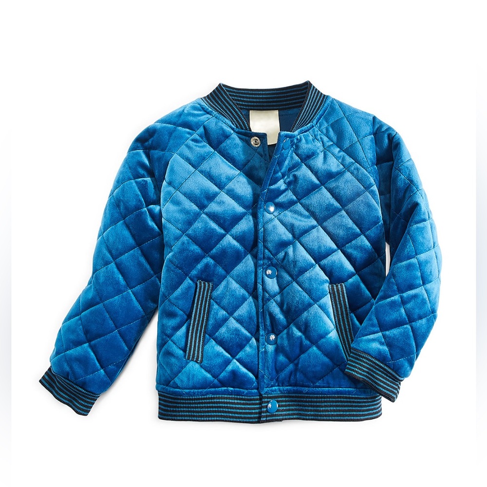 FIRST IMPRESSIONS (Macy’s) Toddler Boys Quilted Velvet Jacket Size 4T